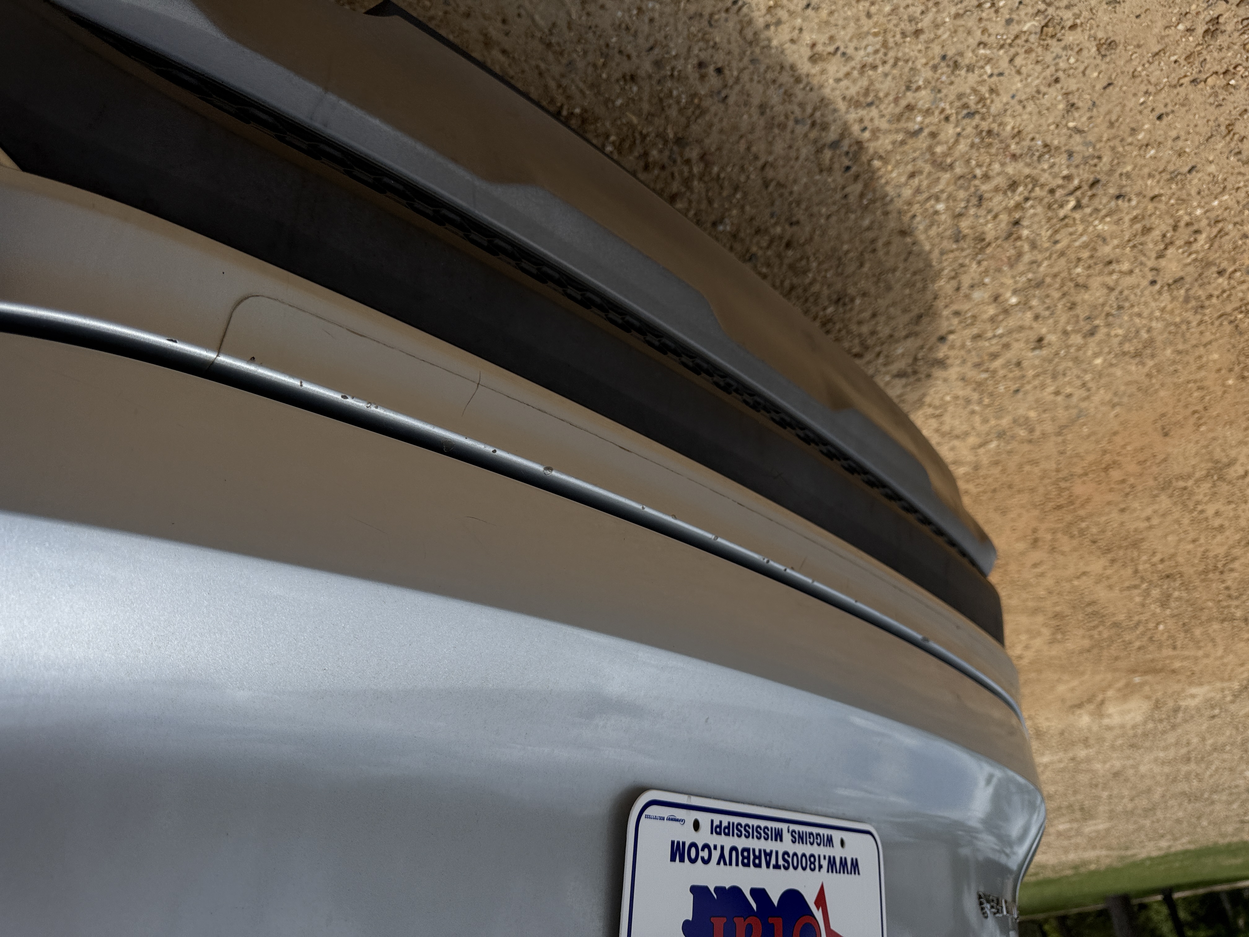 rear bumper chipped and scratched